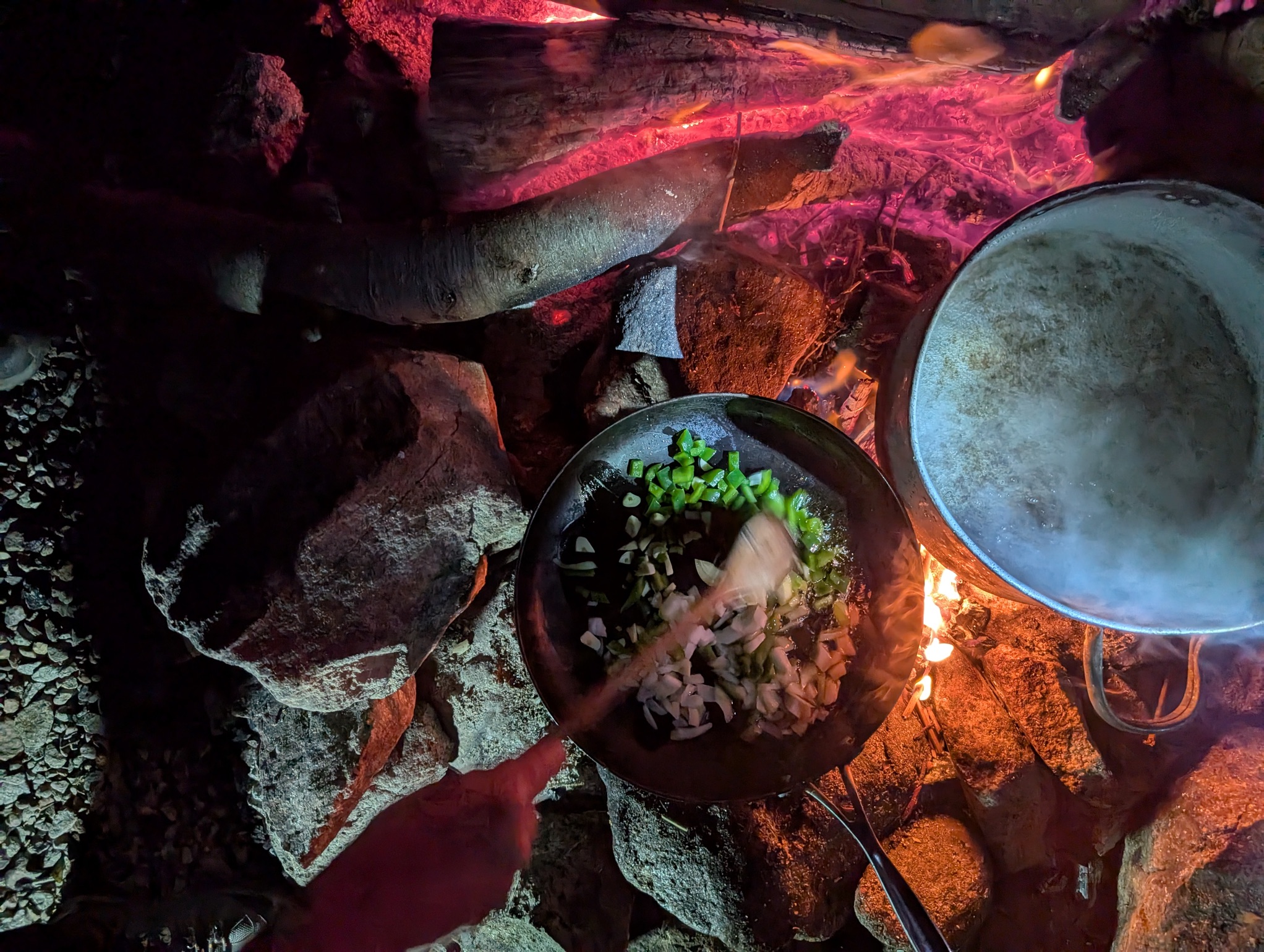 Dinner over the embers