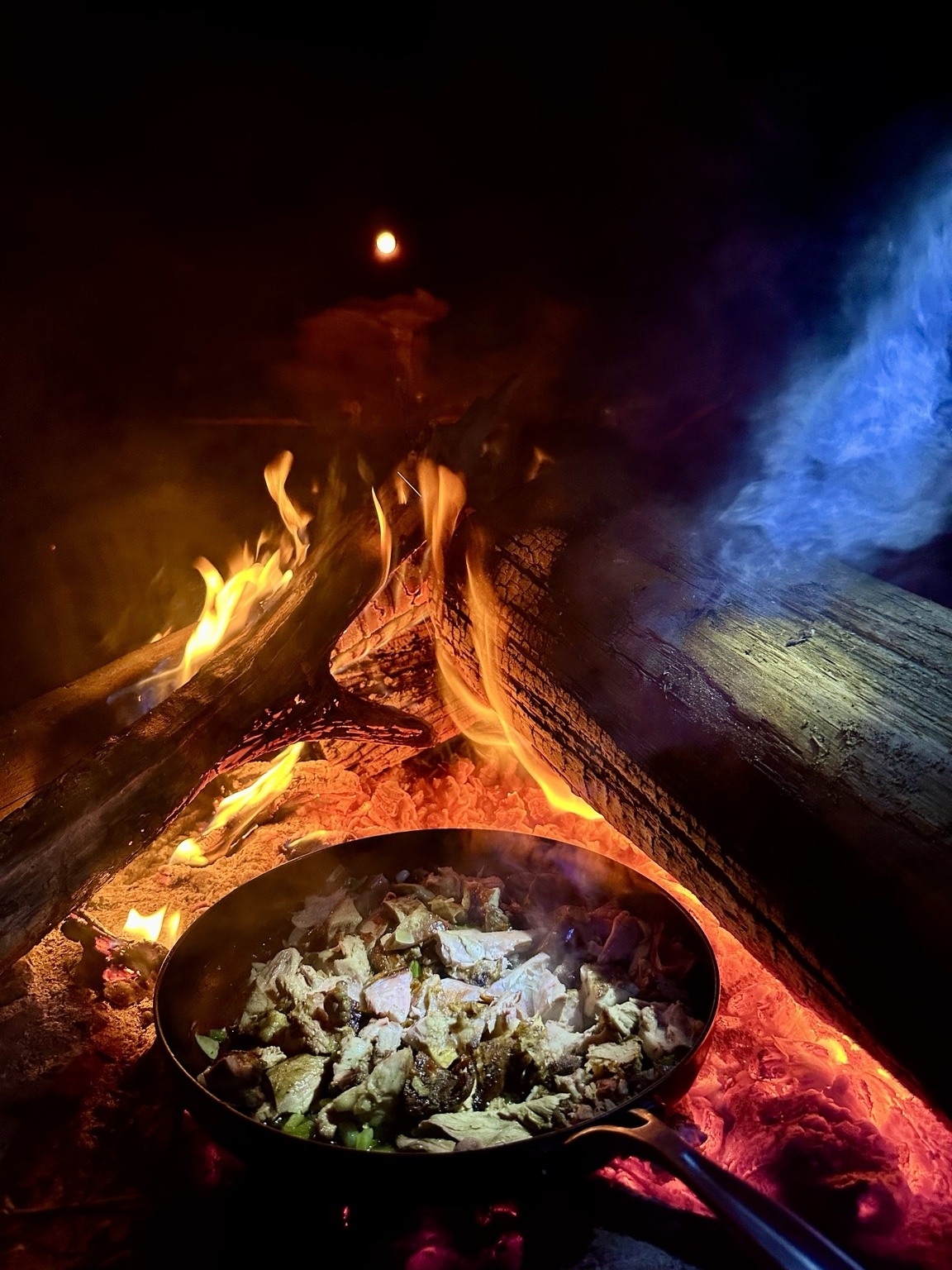 Cooking over the fire
