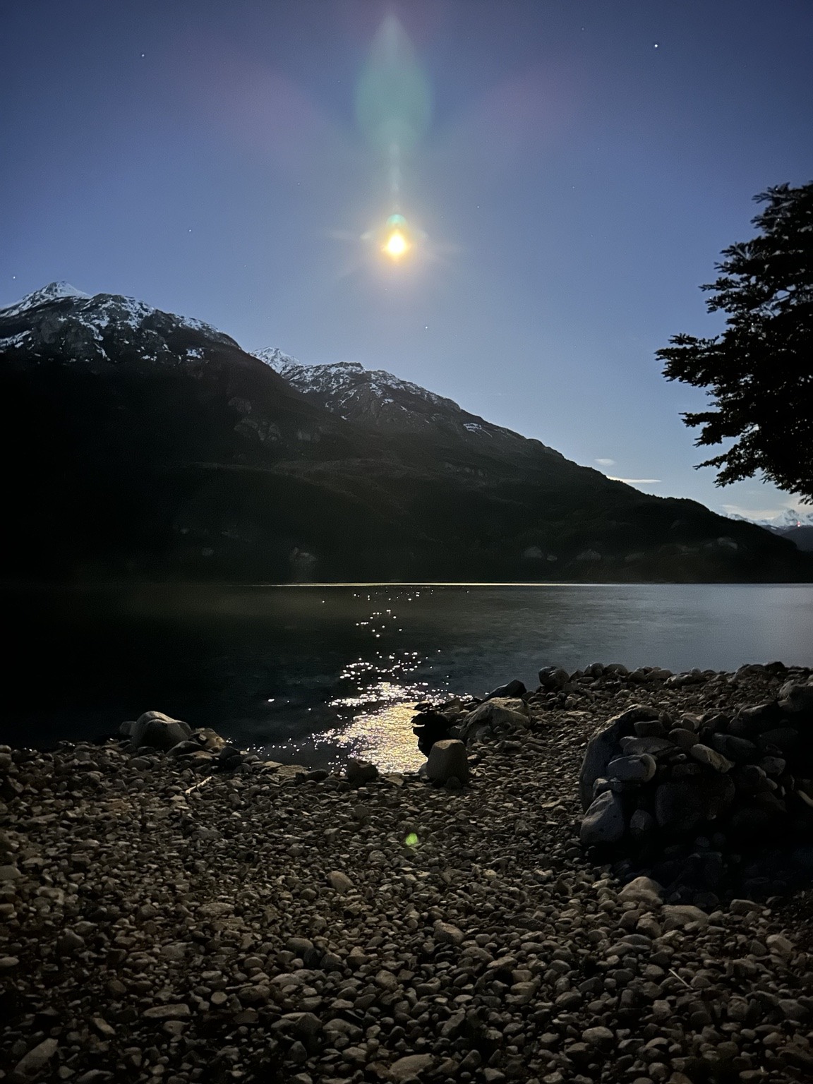 Moonlight on the lake