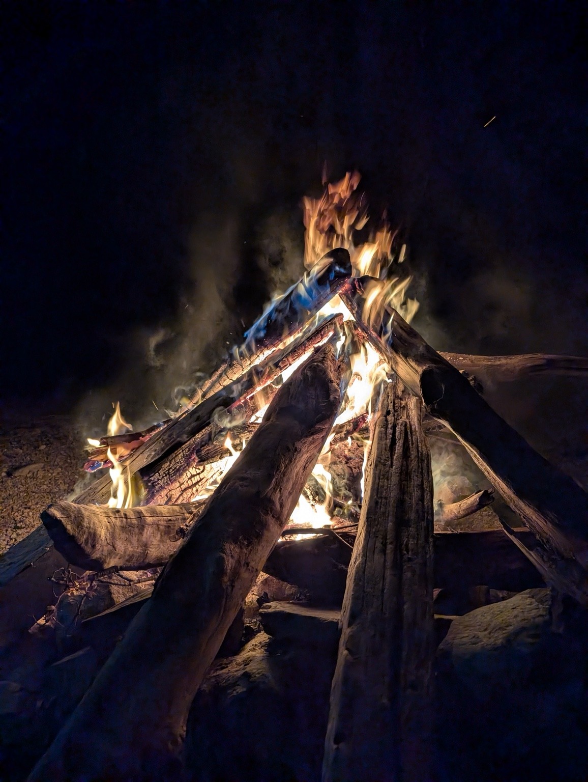 The warmth of a fire