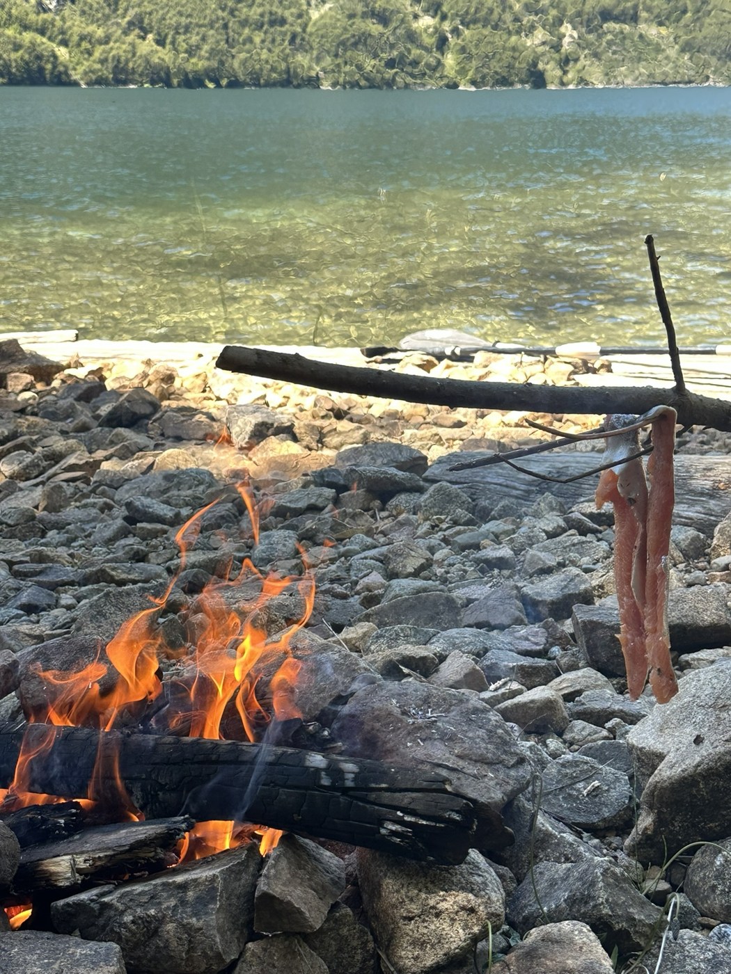 Cooking over the fire