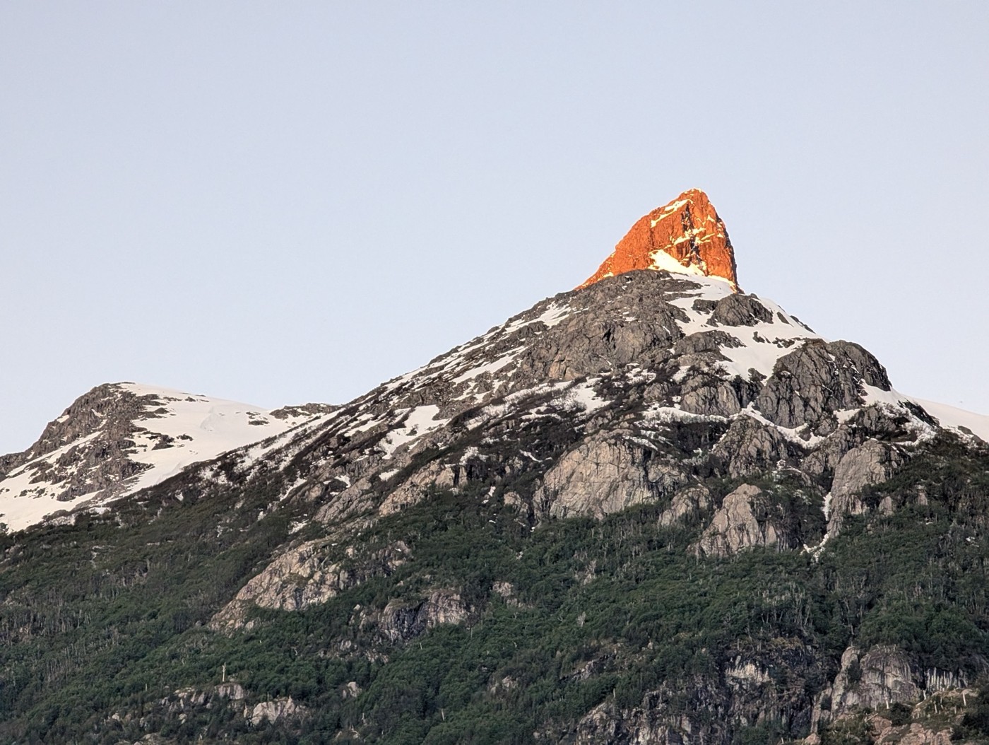 The last light on the summit